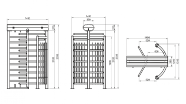 CAME BTX 300 EU, Elektromechanisches Drehkreuz